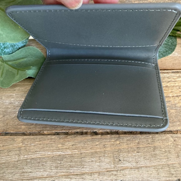 FORREST & HAROLD SLIM TOP GRAIN LEATHER HAND CRAFTED MONEY CLIP SLIM WALLET - Picture 4 of 5